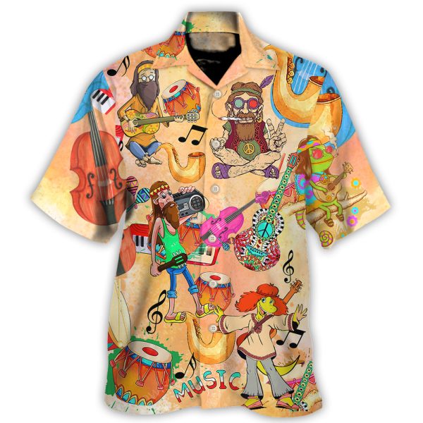 Hippie Music Funny Style - Hawaiian Shirt Jezsport.com