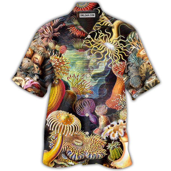 Ocean Biology Ocean Lover Basic Background - Hawaiian Shirt Jezsport.com