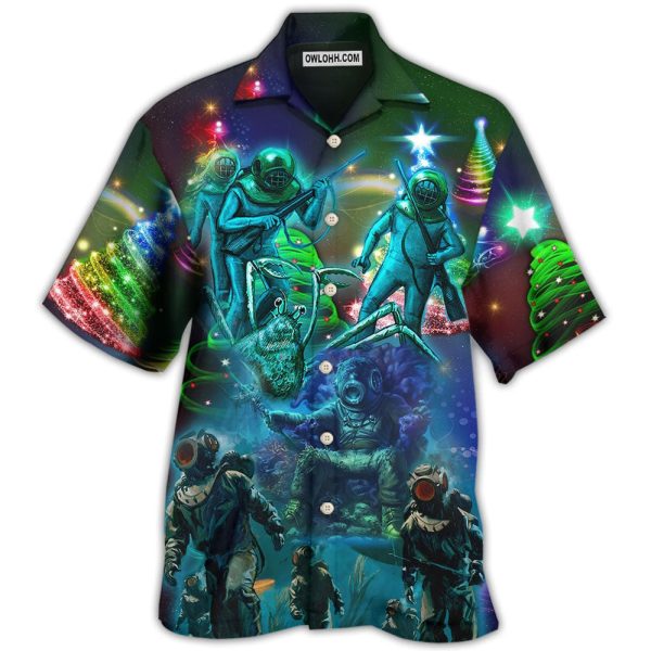 Diving Ocean Merry Christmas - Hawaiian Shirt Jezsport.com