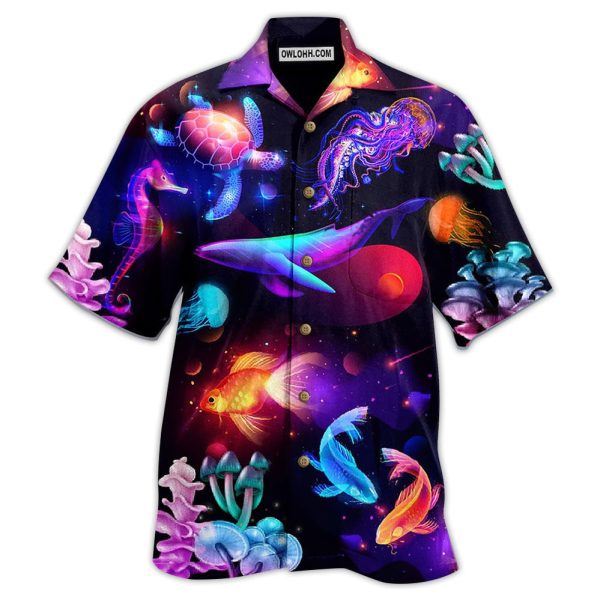 Ocean Love Fish Turtle - Hawaiian Shirt Jezsport.com