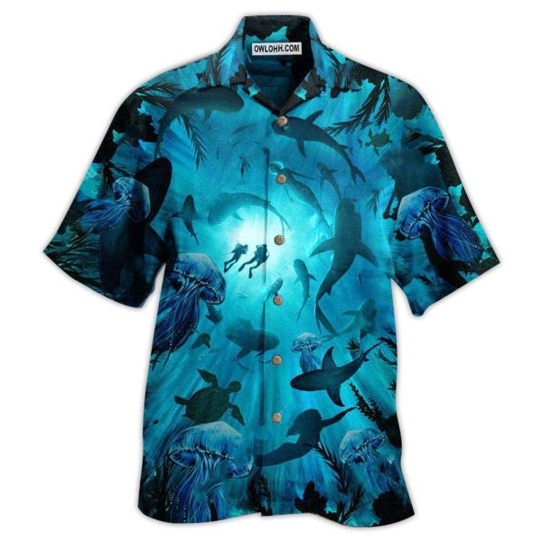 Diving Ocean Marine Biology Into The Sea - Hawaiian Shirt Jezsport.com