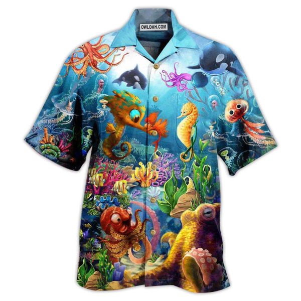 Ocean Marine Is Fun - Hawaiian Shirt Jezsport.com