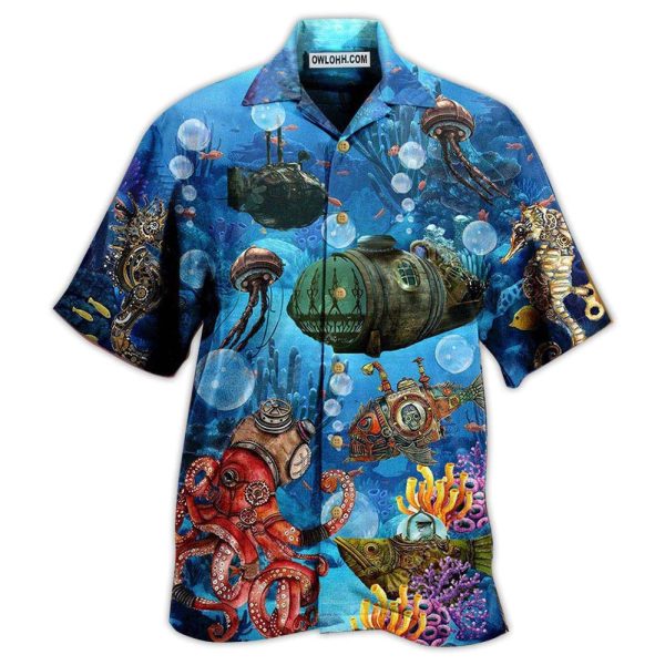 Ocean Steampunk Undersea World - Hawaiian Shirt Jezsport.com