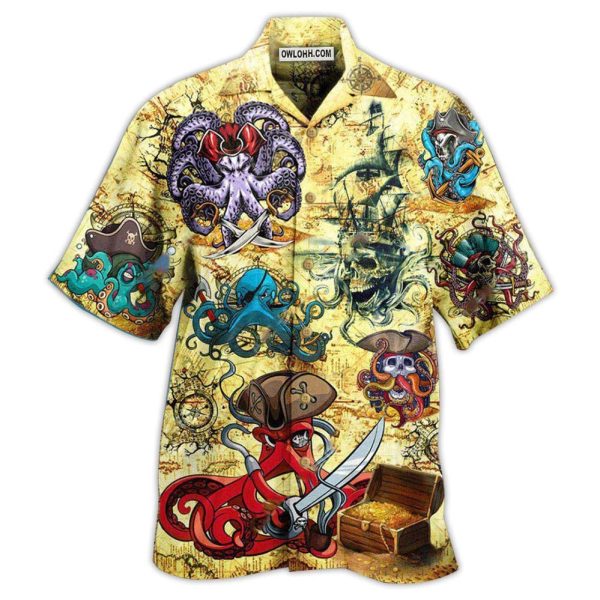 Octopus Pirate Funny - Hawaiian Shirt Jezsport.com