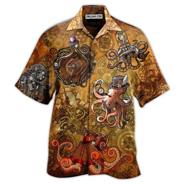 Octopus Steampunk Vintage Style - Hawaiian Shirt Jezsport.com