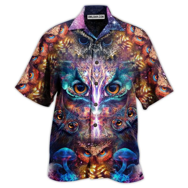 Owl Awesome Eyes Mysterious - Hawaiian Shirt Jezsport.com