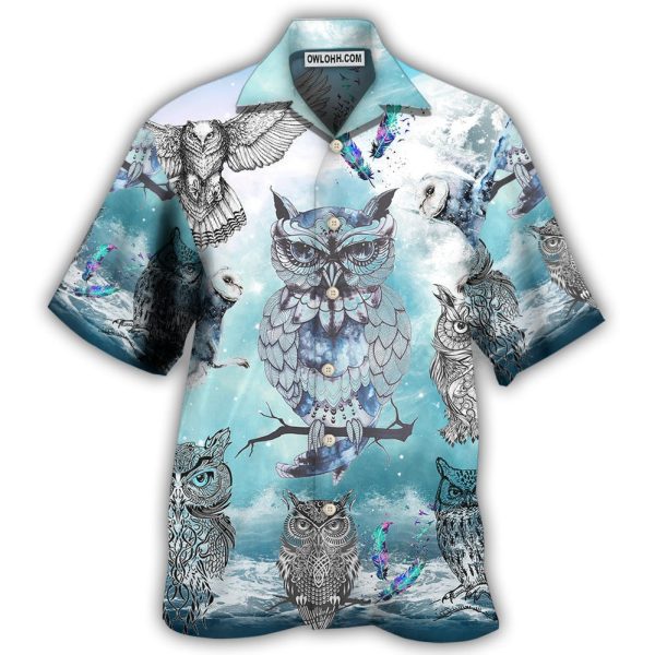 Owl Tattoo Fantasy Sky - Hawaiian Shirt Jezsport.com