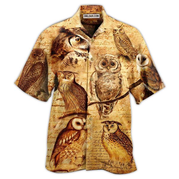 Owl Vintage Wise Cool - Hawaiian Shirt Jezsport.com