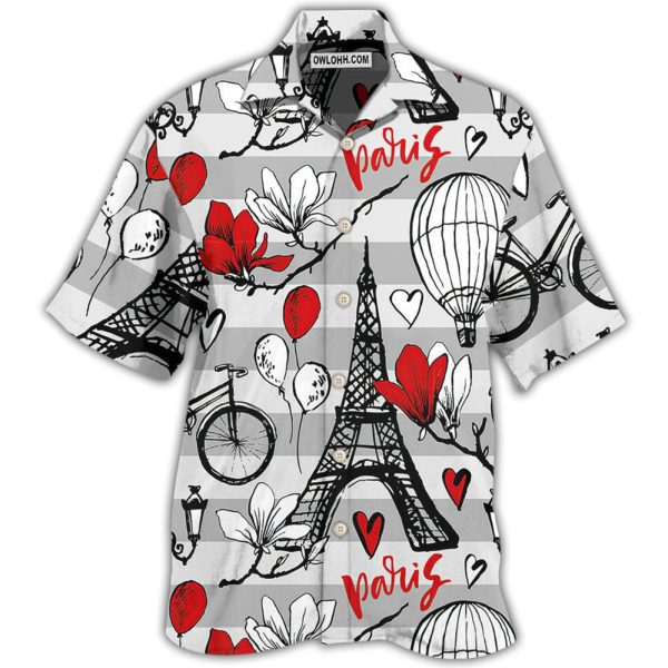 Paris Romantic Love Heart - Hawaiian Shirt Jezsport.com