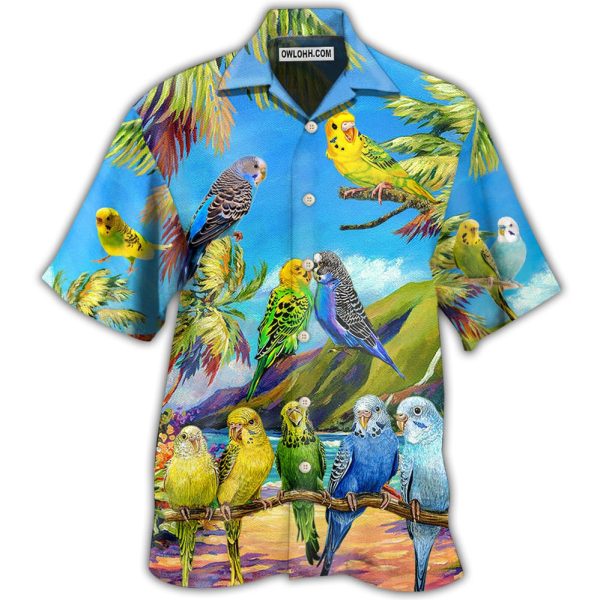 Parrot Budgie Parrot Beautiful Landscape - Hawaiian Shirt Jezsport.com