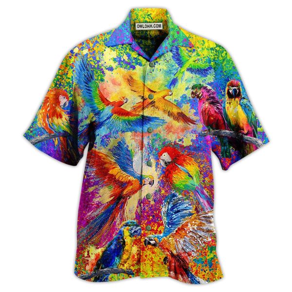 Parrot Love Colorful - Hawaiian Shirt Jezsport.com