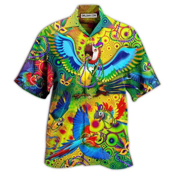 Parrot Mardi Gras - Hawaiian Shirt Jezsport.com