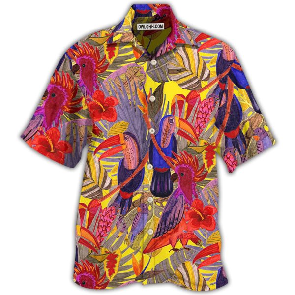 Parrot Tropical Birds Color - Hawaiian Shirt Jezsport.com