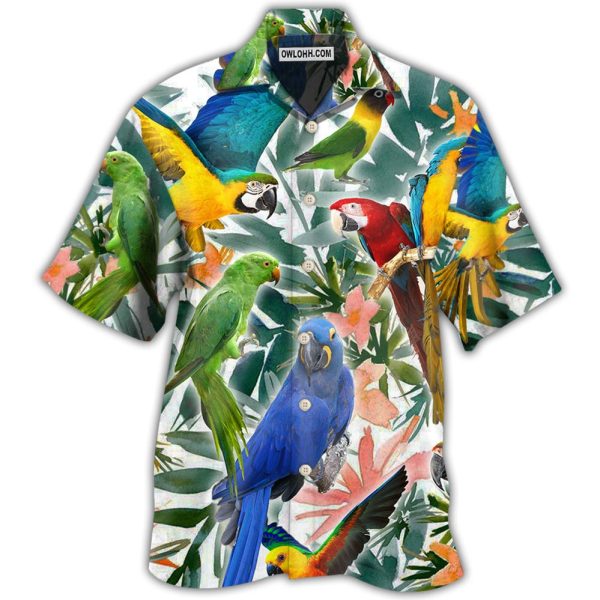 Parrot Tropical Leaf - Hawaiian shirt Jezsport.com