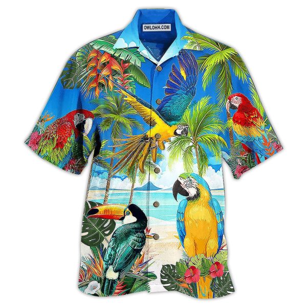 Parrot High By The Beach - Hawaiian Shirt Jezsport.com