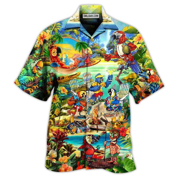 Parrot Party Of Parrots In Hawaii - Hawaiian Shirt Jezsport.com