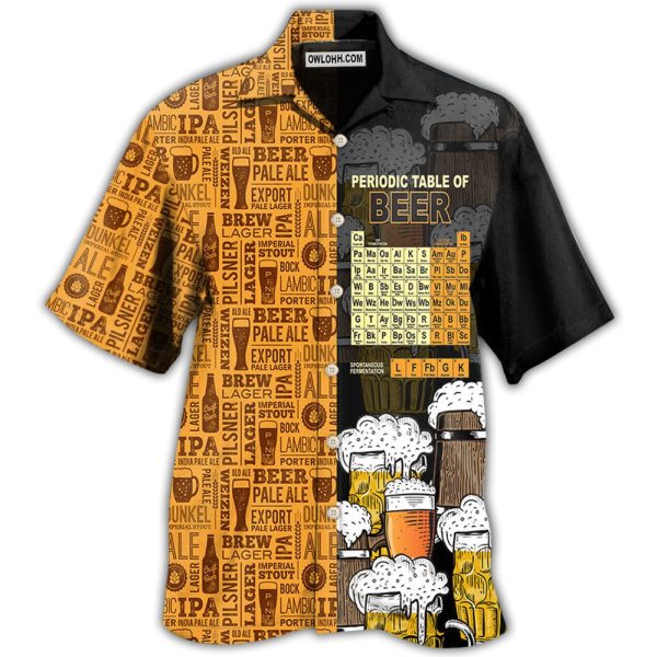 Beer Periodic Table Of Beer - Hawaiian Shirt Jezsport.com