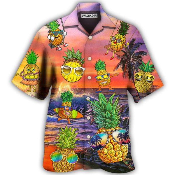 Fruit Pineapple Funny Summer - Hawaiian Shirt Jezsport.com