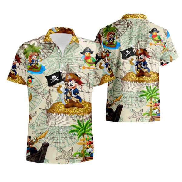 Pirates Mickey Mouse Hawaiian Shirt summer shirt Jezsport.com