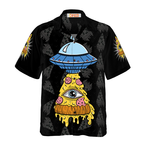 Pizza Alien Shirt For Men Hawaiian Shirt Jezsport.com