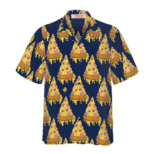 Pizza Skull Pattern Shirt Hawaiian Shirt Jezsport.com