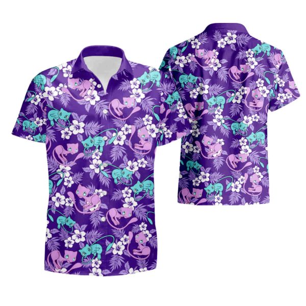 Pokemon Hawaiian Shirt Mew Pokemon shirt summer shirt Jezsport.com