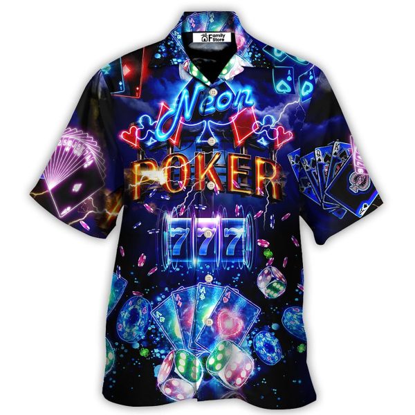 Poker Neon Casino Slot Machine With Jackpot - Hawaiian Shirt Jezsport.com