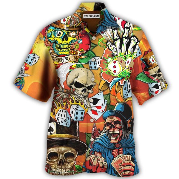 Poker Skull Life Style - Hawaiian Shirt Jezsport.com