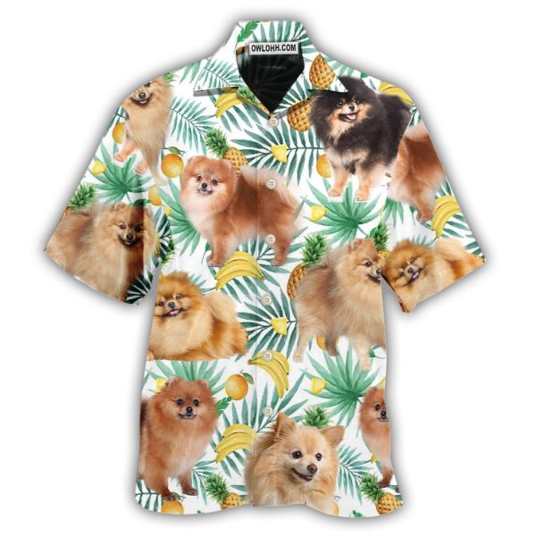 Pomeranian Dog Banana Tropical Style - Hawaiian Shirt Jezsport.com