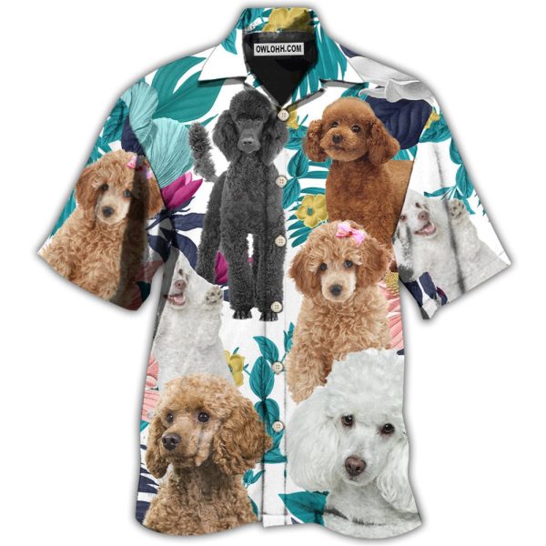 Poodle Lovely Tropical Leaf - Hawaiian Shirt Jezsport.com