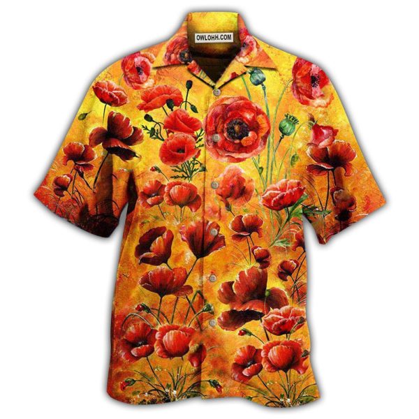 Poppy Flowers Lest We Forget - Hawaiian Shirt Jezsport.com