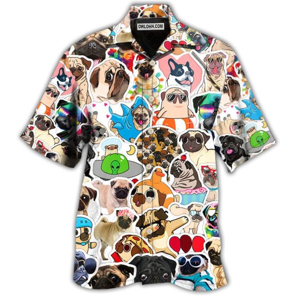 Pug So Funny Pug Style - Hawaiian Shirt Jezsport.com