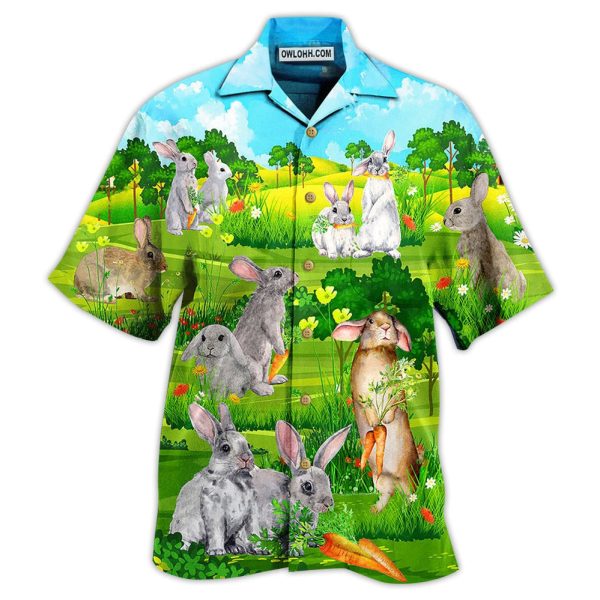 Rabbit Animals Love Carrot - Hawaiian Shirt Jezsport.com