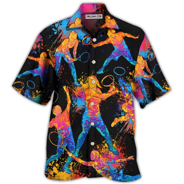 Racquetball Color Art - Hawaiian Shirt Jezsport.com