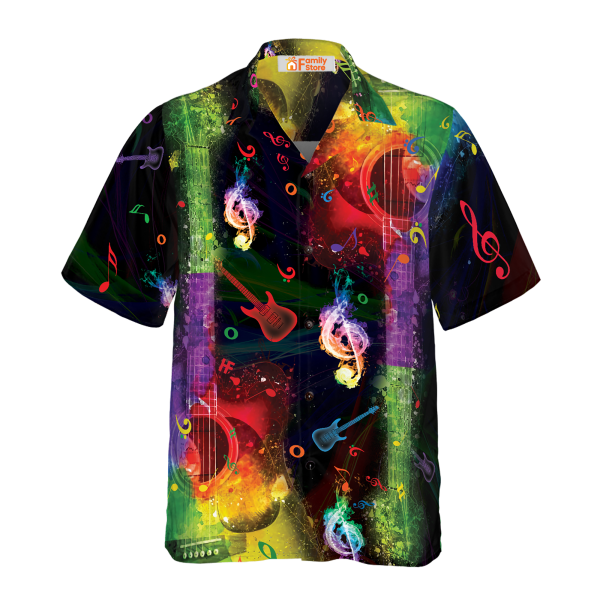 Rainbow Guitars Hawaiian Shirt Jezsport.com