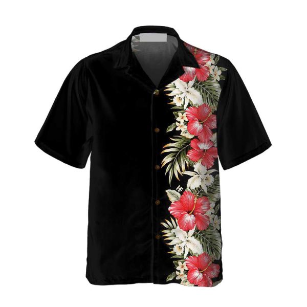 Red Hibiscus Hawaiian Shirt, Unique Hibiscus Print Shirt For Men Jezsport.com