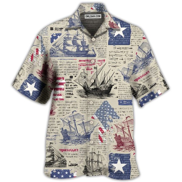 Sailing US Flag Independence Day - Hawaiian Shirt Jezsport.com