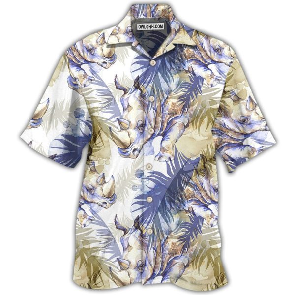 Rhino Art Tropical Leaf Style - Hawaiian Shirt Jezsport.com