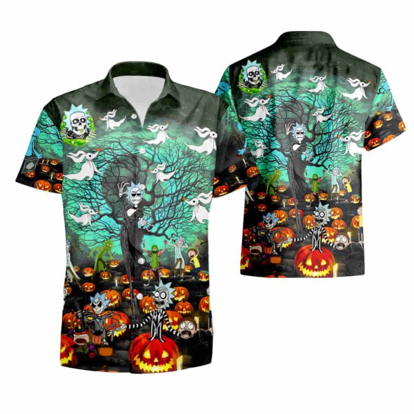 Rick And Morty Nightmare Halloween Hawaiian Shirt summer shirt Jezsport.com