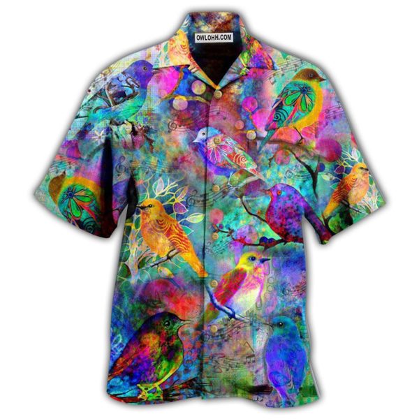 Robin Birds Colorful Mix Color - Hawaiian Shirt Jezsport.com