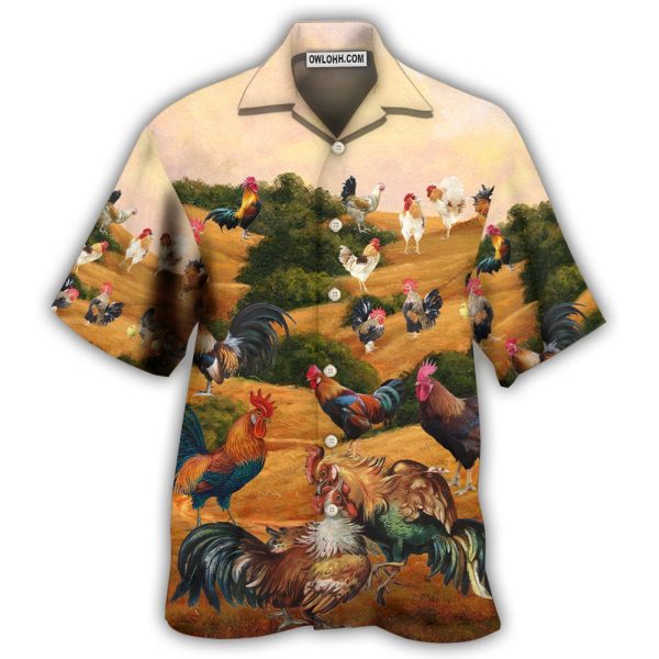 Chicken Farm Autumn Style - Hawaiian Shirt Jezsport.com