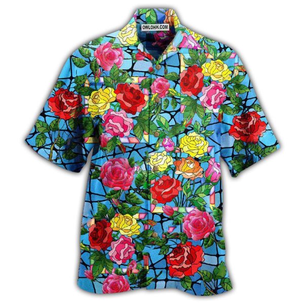 Rose Flowers Love Is A Rose That Blooms Forever - Hawaiian Shirt Jezsport.com