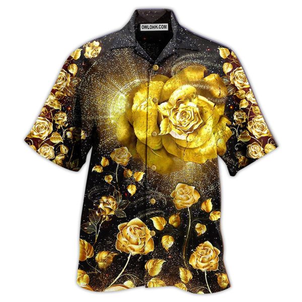 Rose Gold Flowers - Hawaiian Shirt Jezsport.com