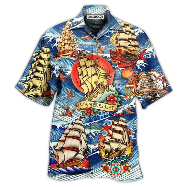 Sailing Lets Go Somewhere Stars Kiss The Ocean - Hawaiian Shirt Jezsport.com