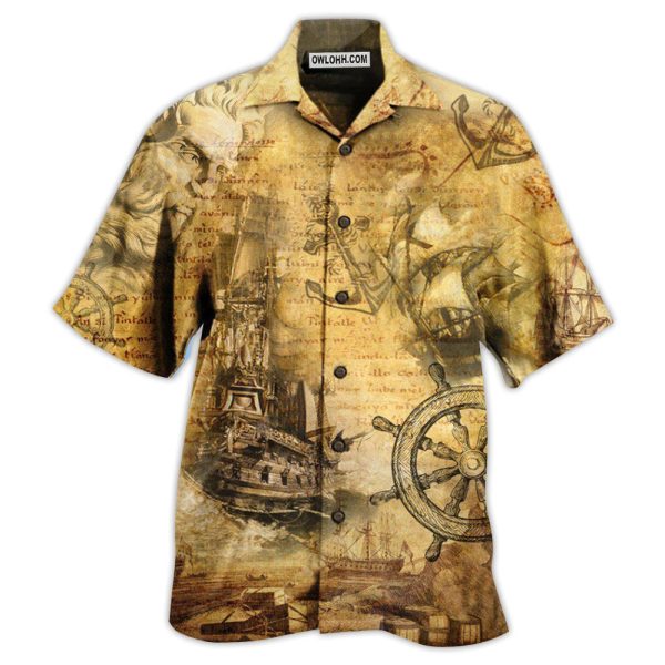 Sailing Ship Into The Sea To Find Your Soul - Hawaiian Shirt Jezsport.com