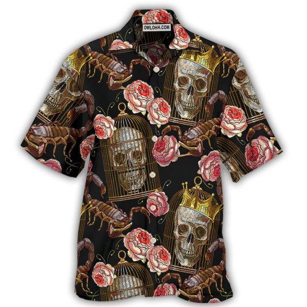 Skull And Scorpion - Hawaiian Shirt Jezsport.com