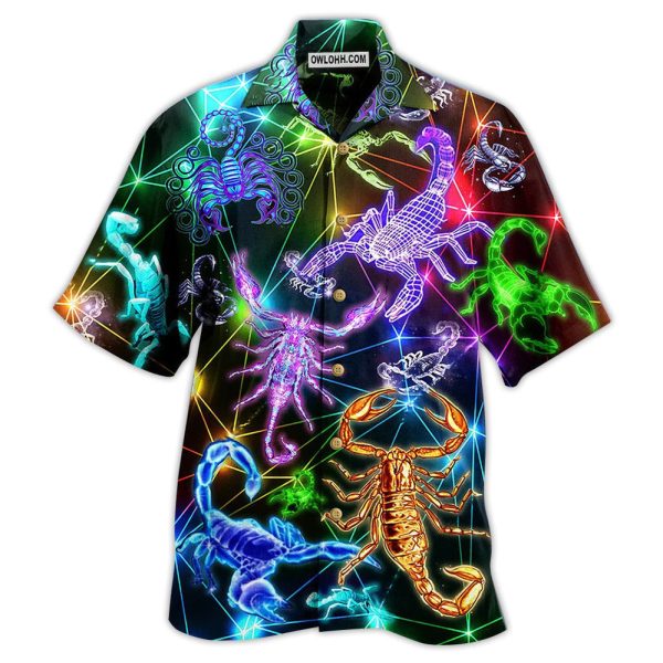 Scorpion Colorful Neon Style - Hawaiian Shirt Jezsport.com