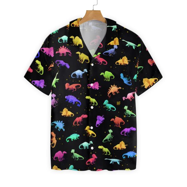 Seamless Dinosaurs Pattern Hawaiian Shirt Jezsport.com