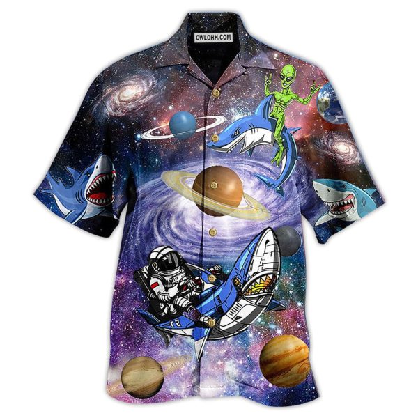 Shark Alien Space - Hawaiian Shirt Jezsport.com