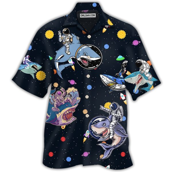 Shark Astronaut Galaxy Sky - Hawaiian shirt Jezsport.com